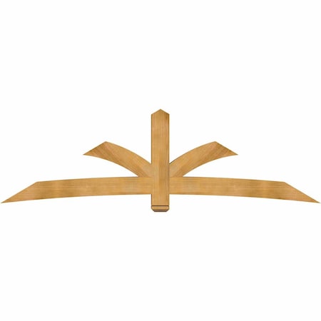 Ekena Millwork Davenport Timber Gable Bracket, Western Red Cedar, 108"W x 31 1/2"H x 6"D x 6"F, 7/12 Pitch GBW108X31X0606DAV00RWR